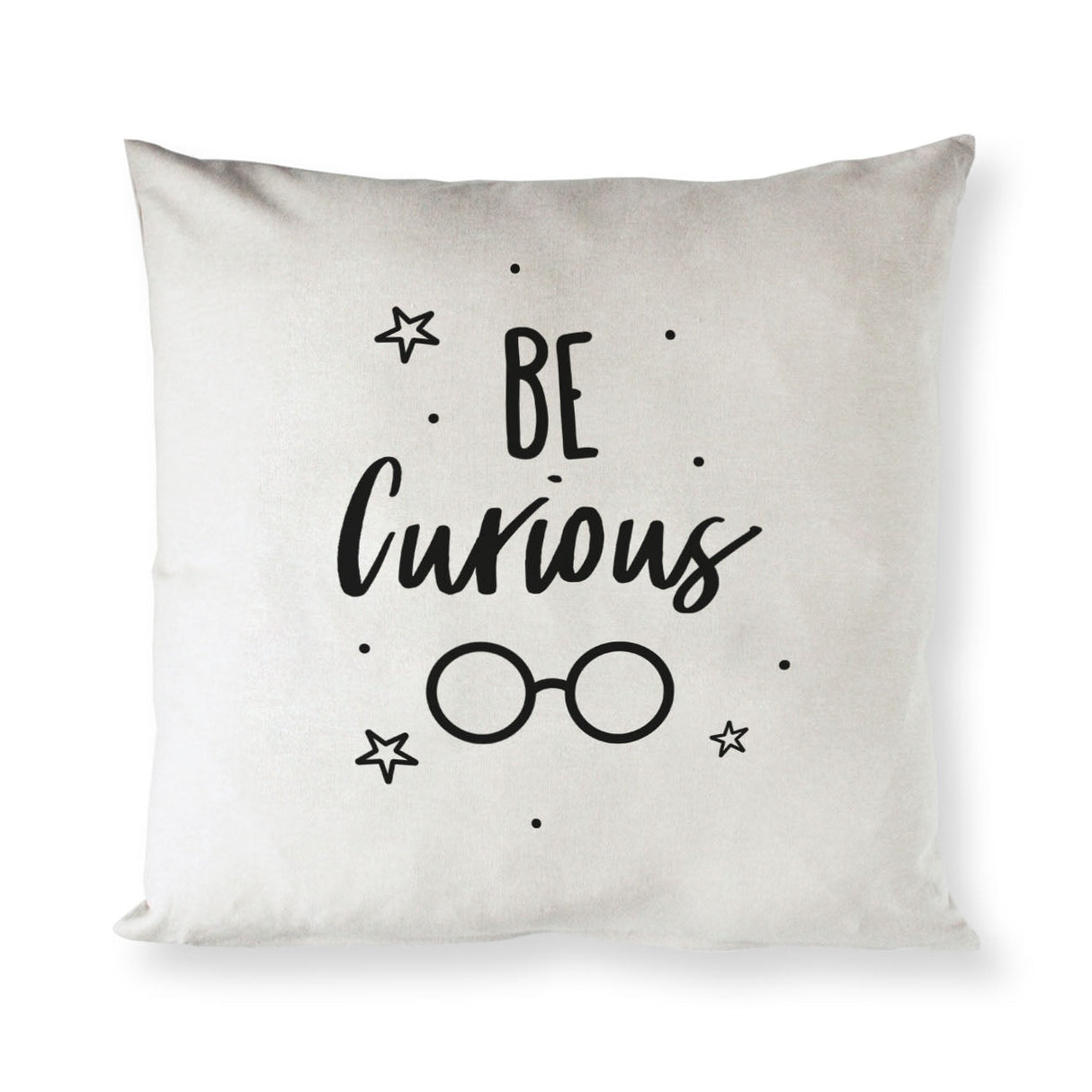Be Curious Cotton Canvas Pillow Cover from The Cotton & Canvas Co.