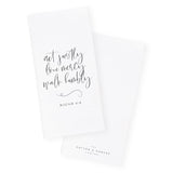 Act Justly Love Mercy Walk Humbly, Micah 6:8 Cotton Canvas Scripture, Bible Kitchen Tea Towel