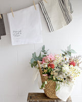 Forgive and You Will Be Forgiven, Luke 6:37 Cotton Canvas Scripture, Bible Kitchen Tea Towel
