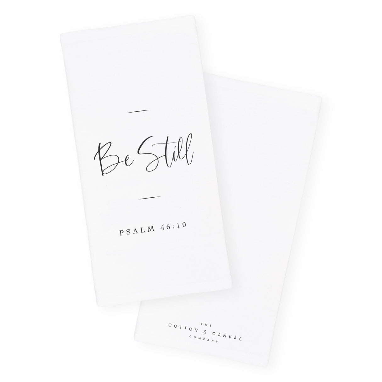 Be Still, Psalm 46:10 Cotton Canvas Scripture, Bible Kitchen Tea Towel