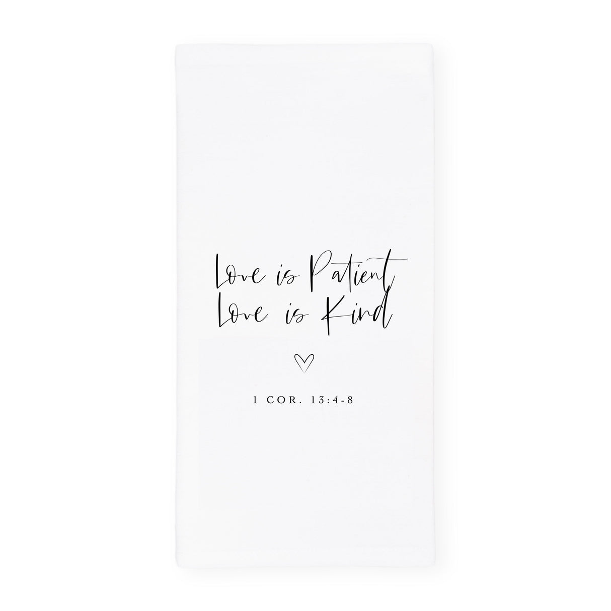 Love is Patient Love is Kind 1 Corinthians 13:4-8 Cotton Canvas Scripture, Bible Kitchen Tea Towel from The Cotton & Canvas Co.