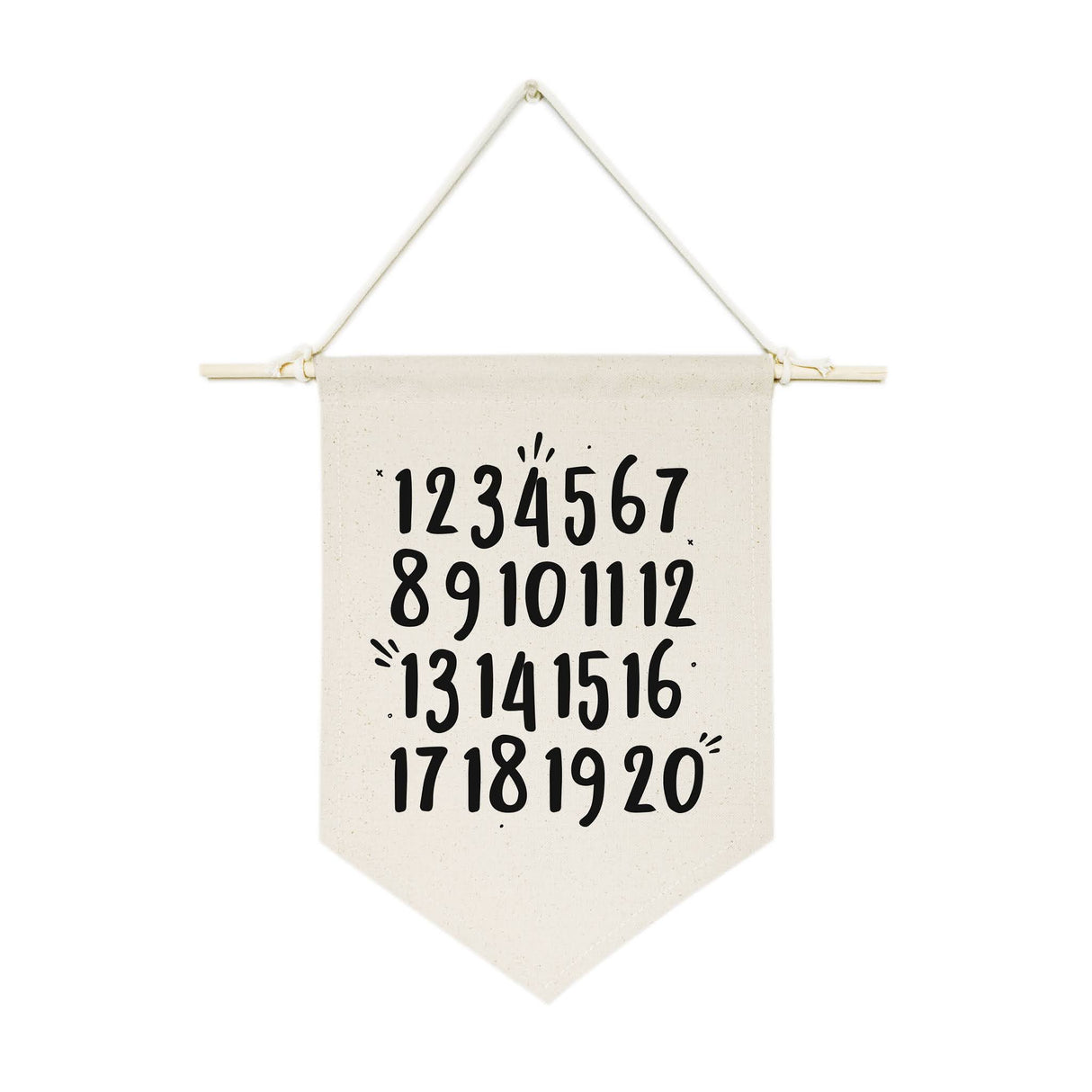 Numbers Hanging Wall Banner from The Cotton & Canvas Co.