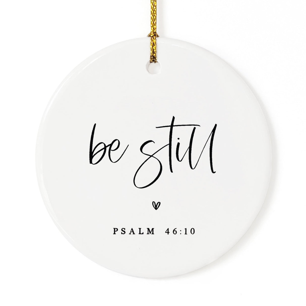 Be Still Scripture Christmas Ornament from The Cotton & Canvas Co.
