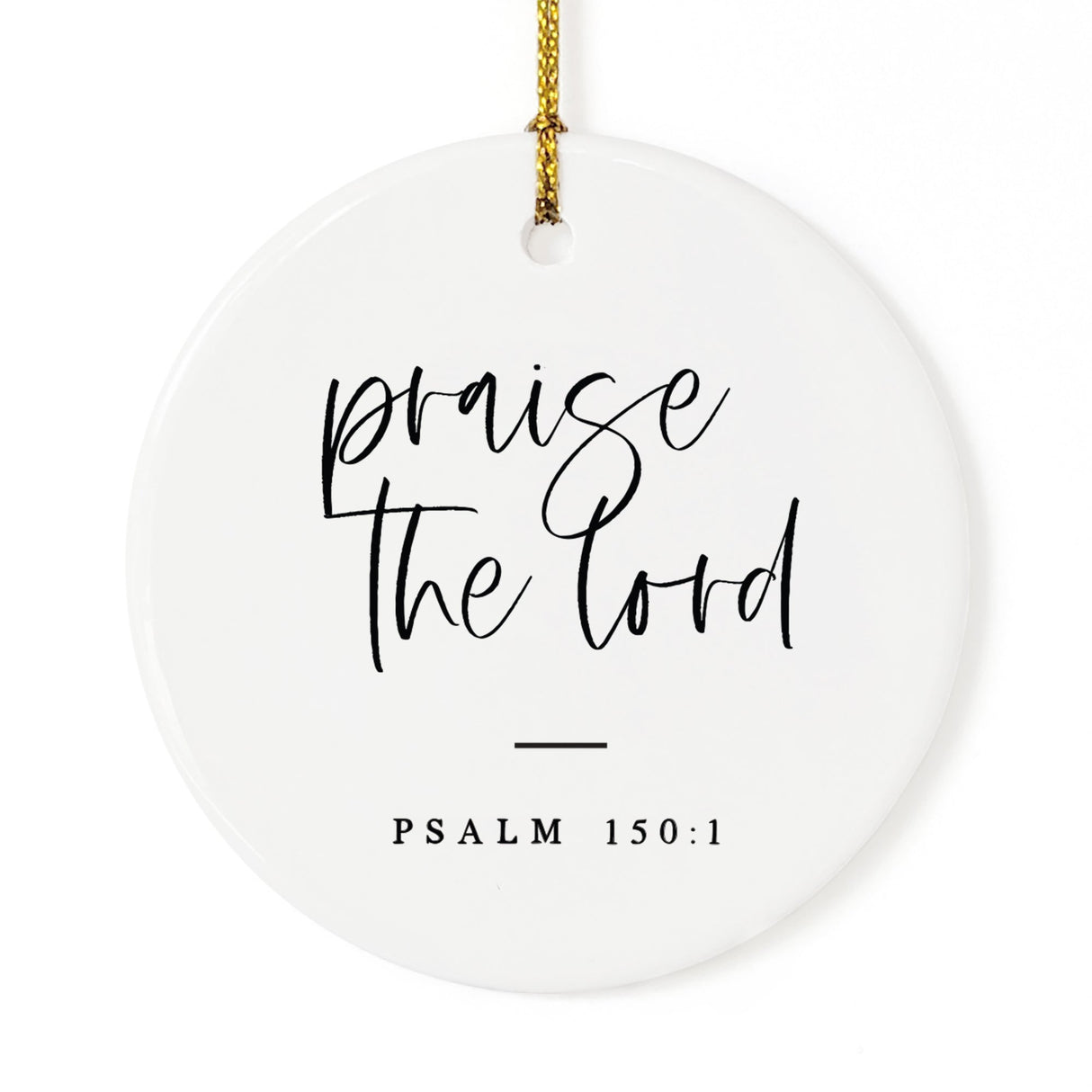 Praise the Lord Scripture Christmas Ornament from The Cotton & Canvas Co.