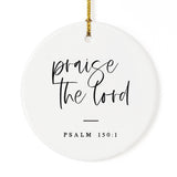 Praise the Lord Scripture Christmas Ornament from The Cotton & Canvas Co.