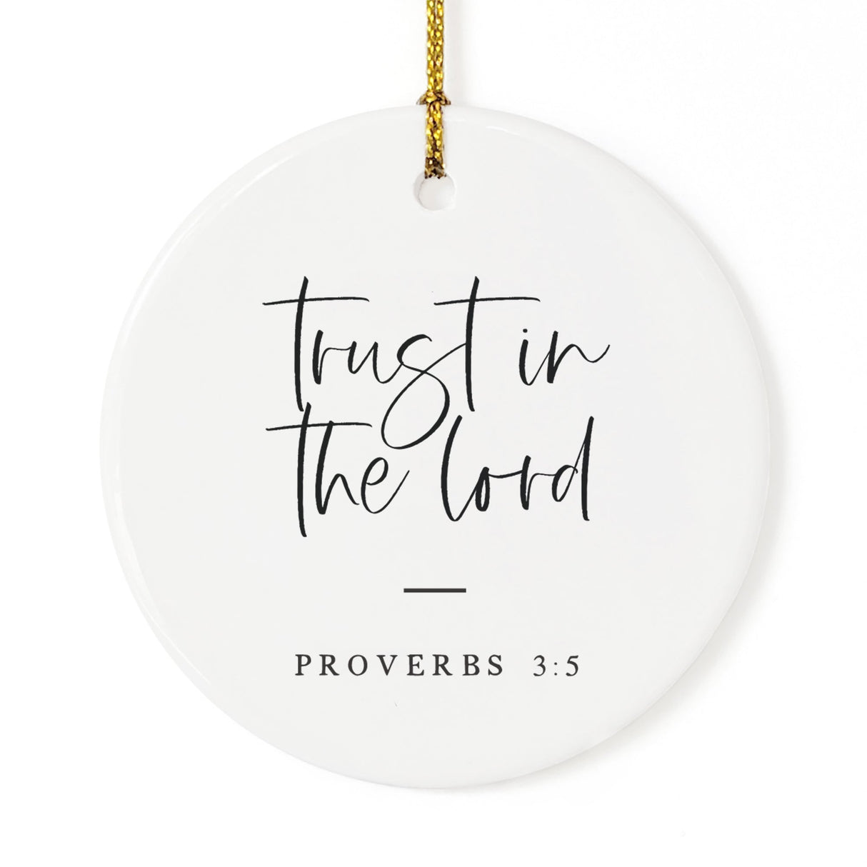 Trust in the Lord Scripture Christmas Ornament from The Cotton & Canvas Co.