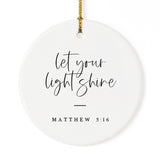 Let Your Light Shine Scripture Christmas Ornament from The Cotton & Canvas Co.