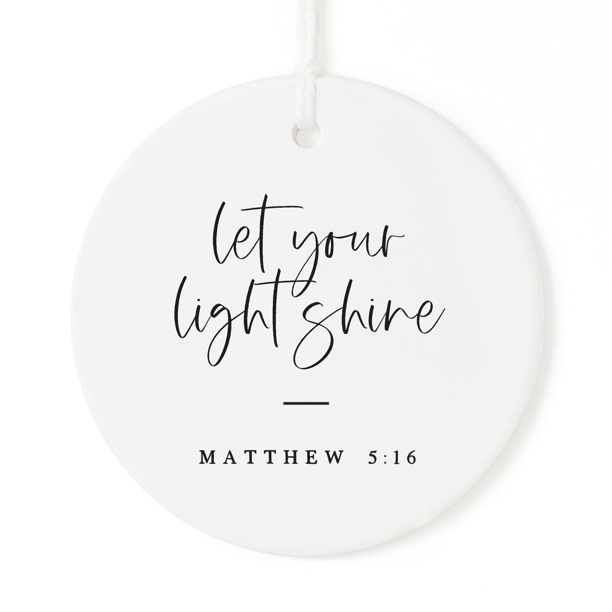 Let Your Light Shine Scripture Christmas Ornament from The Cotton & Canvas Co.
