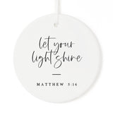 Let Your Light Shine Scripture Christmas Ornament from The Cotton & Canvas Co.