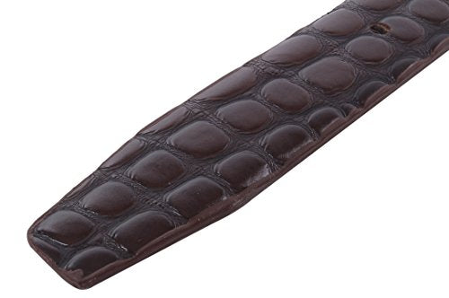 Crocodile Print Men's PU Leather Designer Dress Belt from Reed Leather