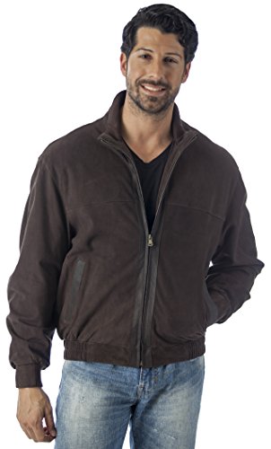 REED Quello Men's Light Weight Water Resistant Suede Leather Waist Jacket - Imported from Reed Leather