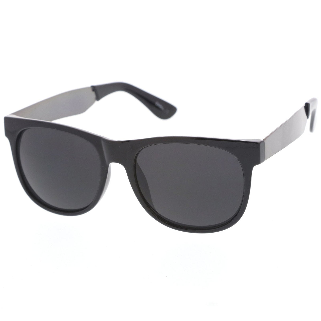 Trendy Indie Hipster Super Retro Metal Arm Horned Rim Sunglasses 8687 from zeroUV