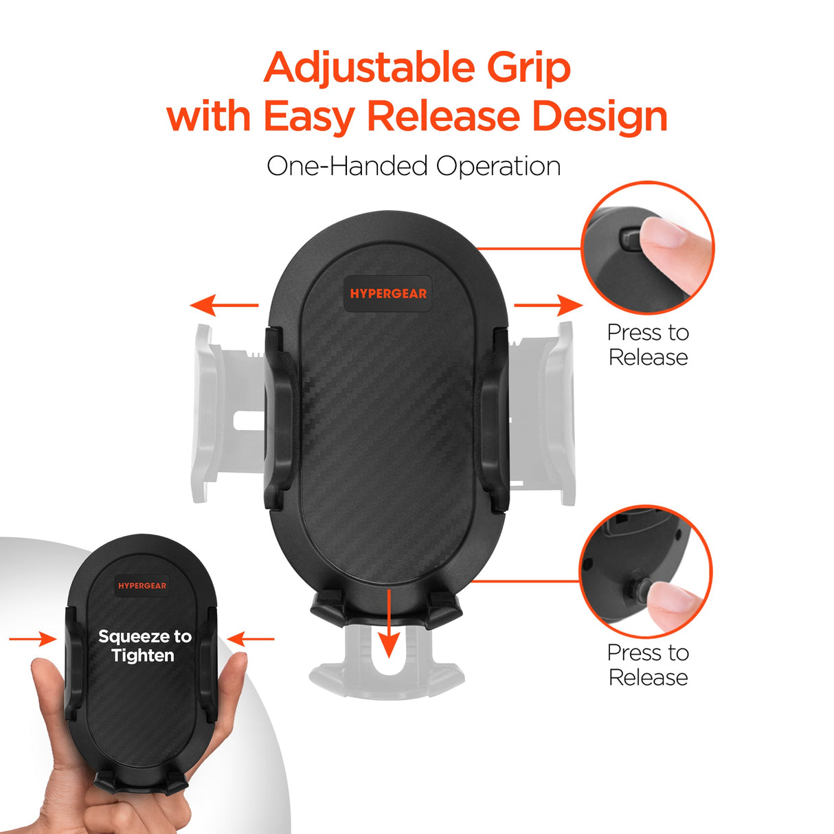 HyperGear 3-in-1 Phone Mount Kit Black (15289-HYP) from Jupiter Gear Home