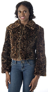 REED Women's Genuine Mink Fur Bomber Jacket -100% Real Fur - Imported From Reed Leather