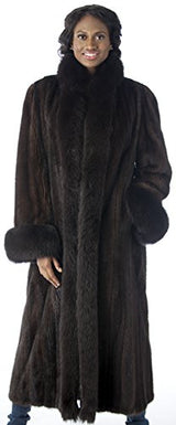 REED Women's Genuine Full Pelt Full-Length Mink Coat from Reed Leather