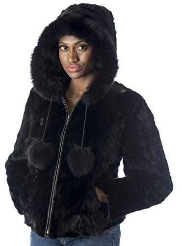REED Women's Genuine Mink Fur Bomber Jacket -100% Real Fur - Imported From Reed Leather