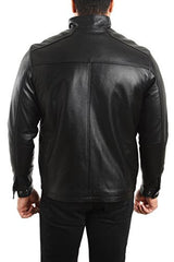 REED EST. 1950 Men's Jacket Genuine Lambskin Leather Stand UP Collar Winners Coat - Imported from Reed Leather
