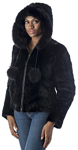 REED Women's Genuine Mink Fur Bomber Jacket -100% Real Fur - Imported From Reed Leather
