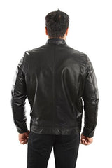 REED EST. 1950 Men's Genuine Lambskin Leather Biker Jacket - Imported from Reed Leather