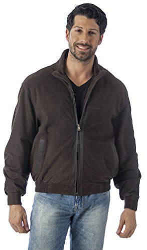 REED Quello Men's Light Weight Water Resistant Suede Leather Waist Jacket - Imported from Reed Leather