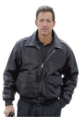 REED Men's Premium Leather Aviator Bomber Jacket - Imported from Reed Leather