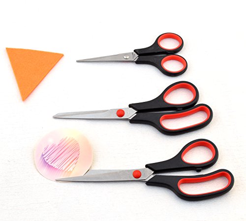 eZthings Scissors Set for Home Crafts and Arts or Office Cutting Projects (Multipurpose Scissors) from Reed Leather