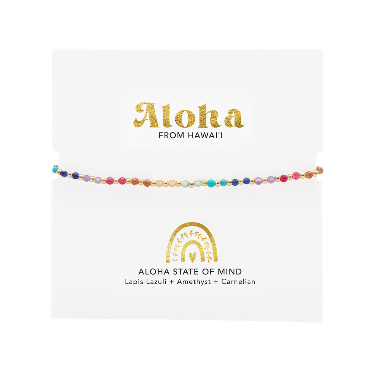 Aloha State of Mind 2mm Metal Accent Healing Bracelet  From LotusAndLuna