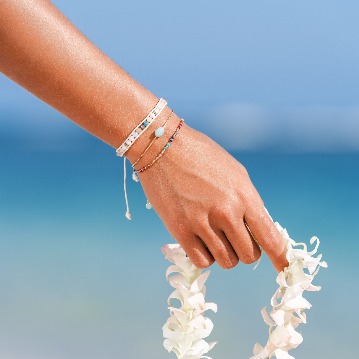 Aloha State of Mind 2mm Metal Accent Healing Bracelet  From LotusAndLuna