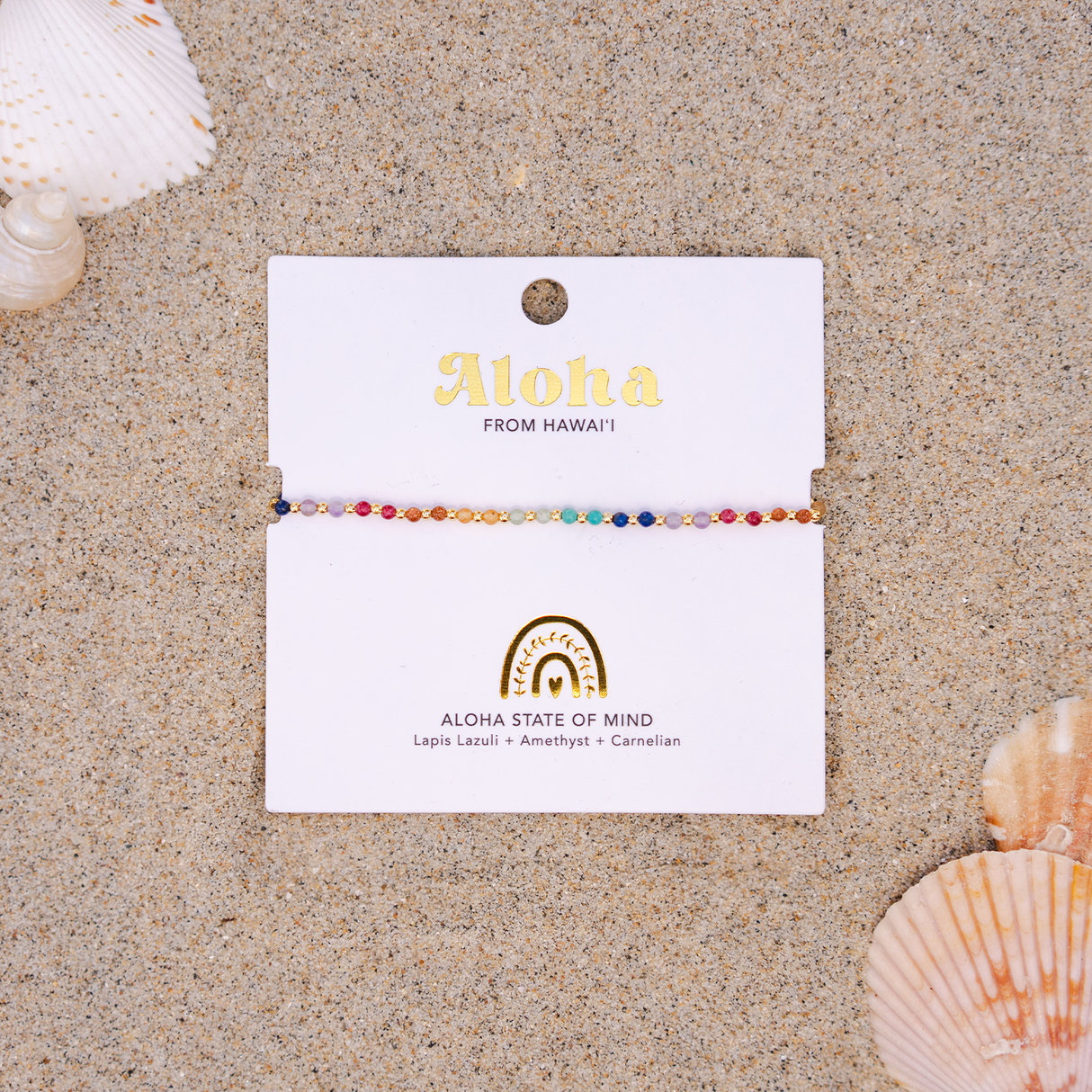 Aloha State of Mind 2mm Metal Accent Healing Bracelet  From LotusAndLuna