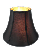 Black with Gold Lining Bell 14"W x 11"H Lampshade From LampsUSA