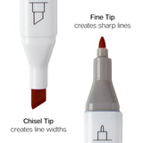 Double-Ended Alcohol Markers 12 Landscape Colors from KINGART
