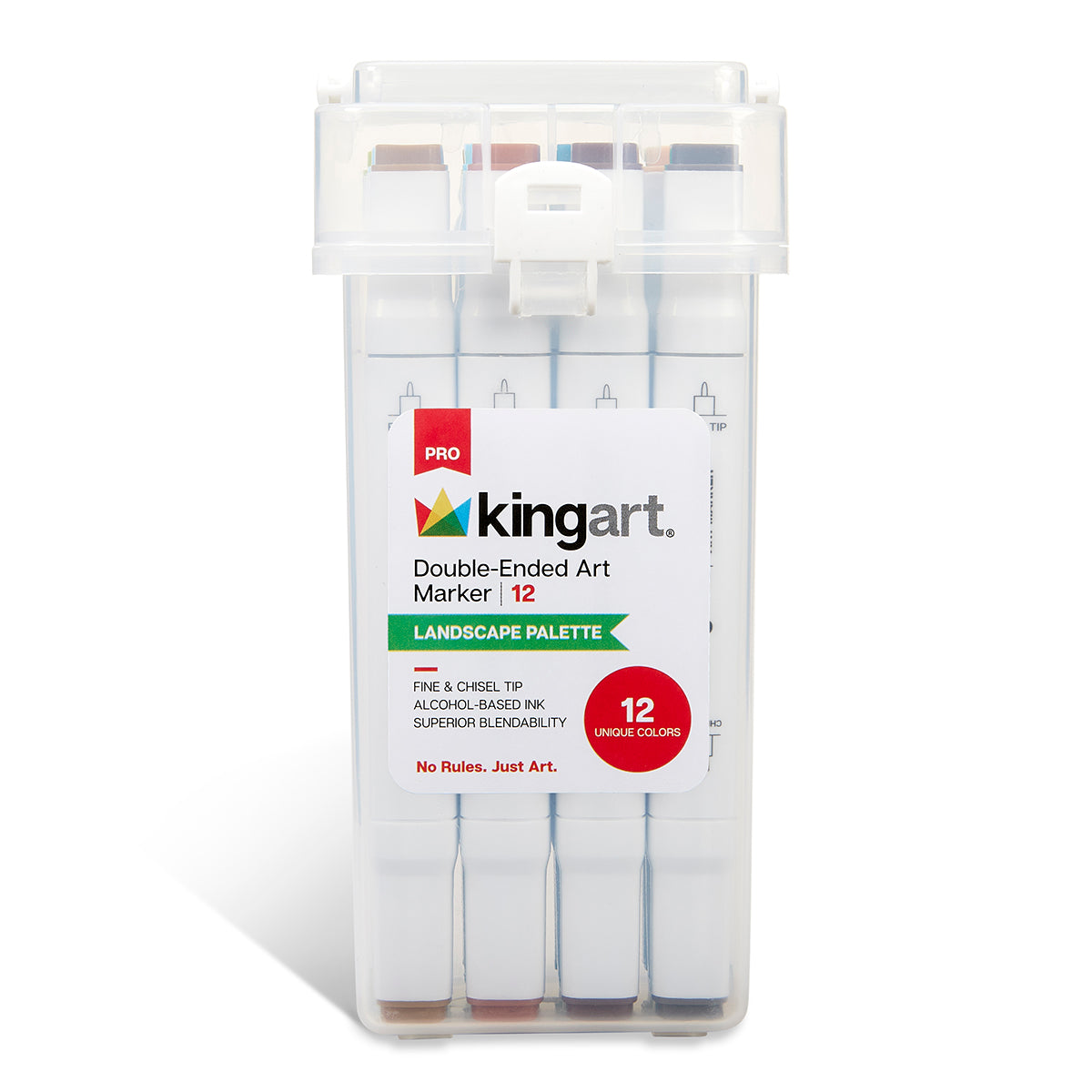 Double-Ended Alcohol Markers 12 Landscape Colors from KINGART