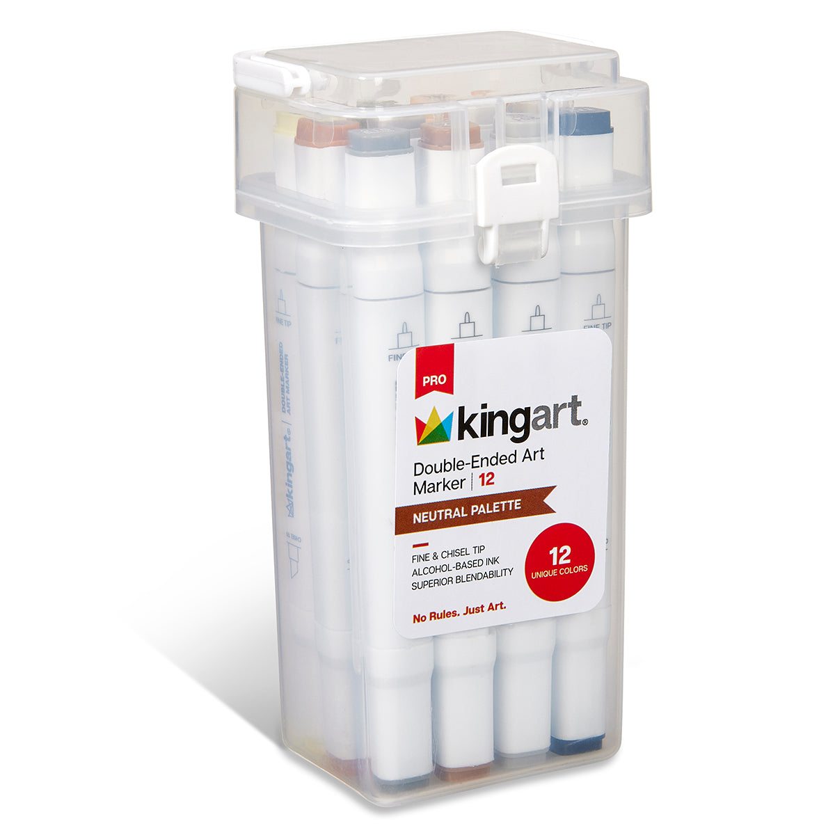 Double-Ended Alcohol Markers 12 Neutral Colors from KINGART