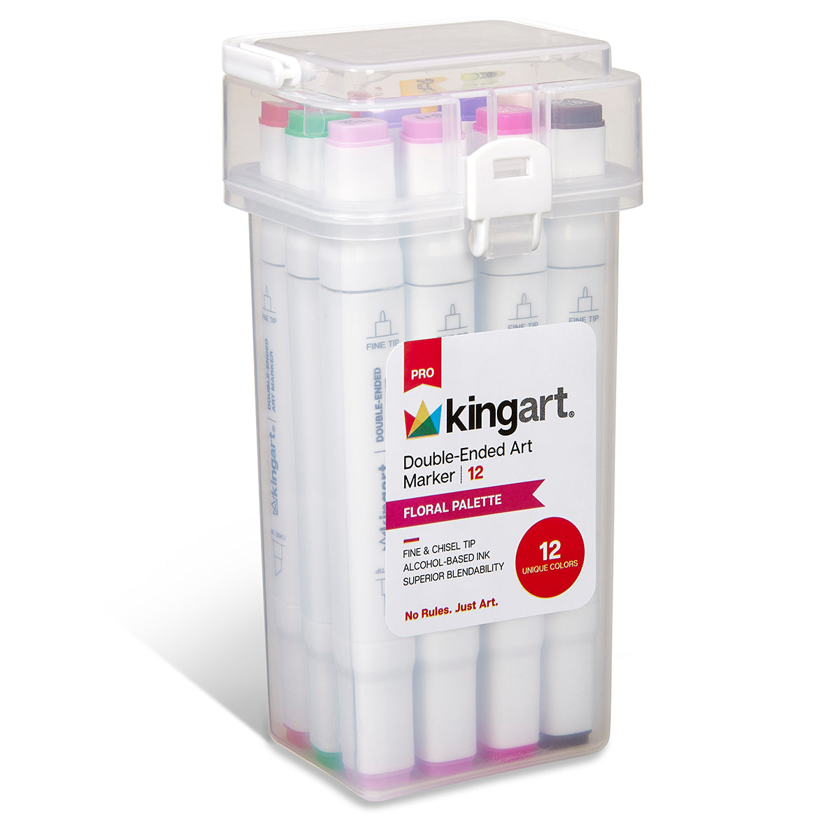 Double-Ended Alcohol Markers 12 Floral Colors from KINGART