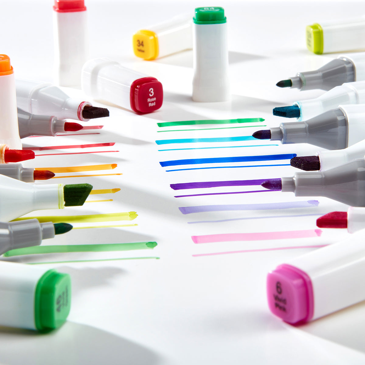 Double-Ended Alcohol Markers 24 Bright Colors from KINGART