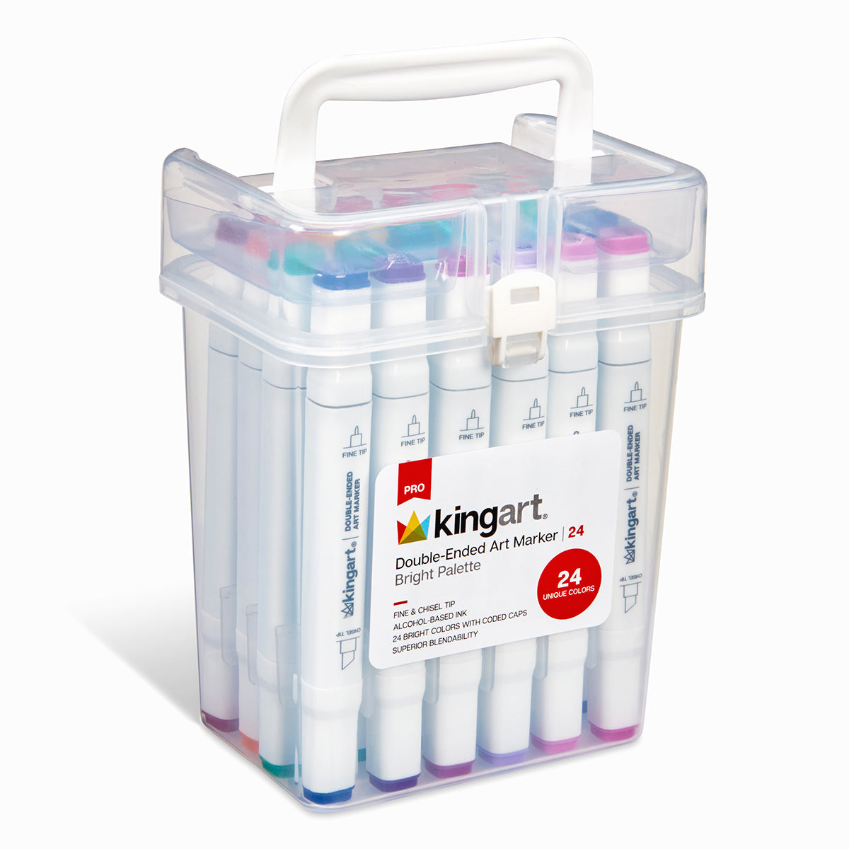 Double-Ended Alcohol Markers 24 Bright Colors from KINGART