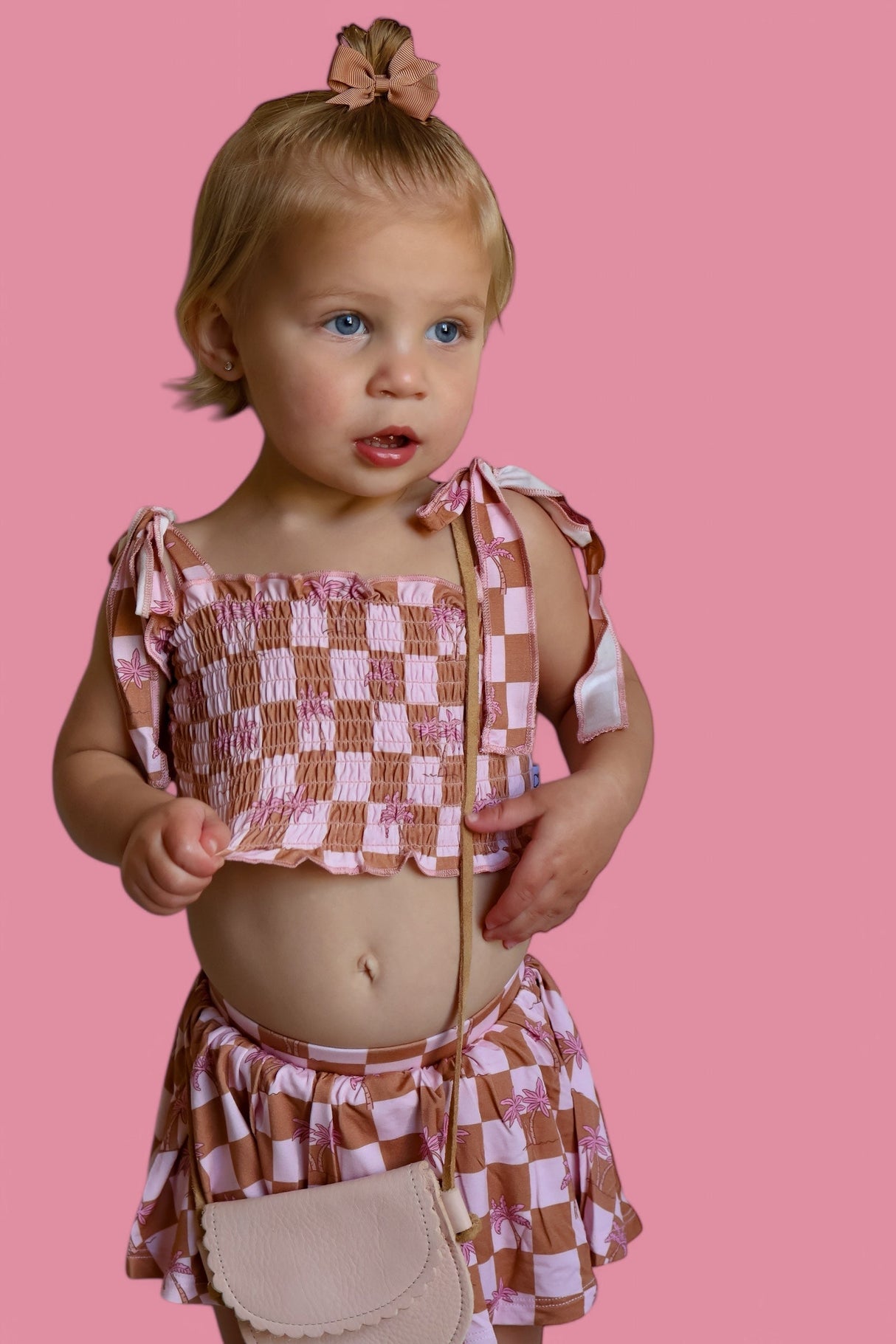 EXCLUSIVE SUNSET BEACH CHECKERS DREAM SMOCKED SKORT SET from DREAM BIG LITTLE CO
