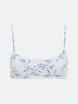 NANTUCKET BIKINI TOP - BLUE FLORAL from ELYSIIAN