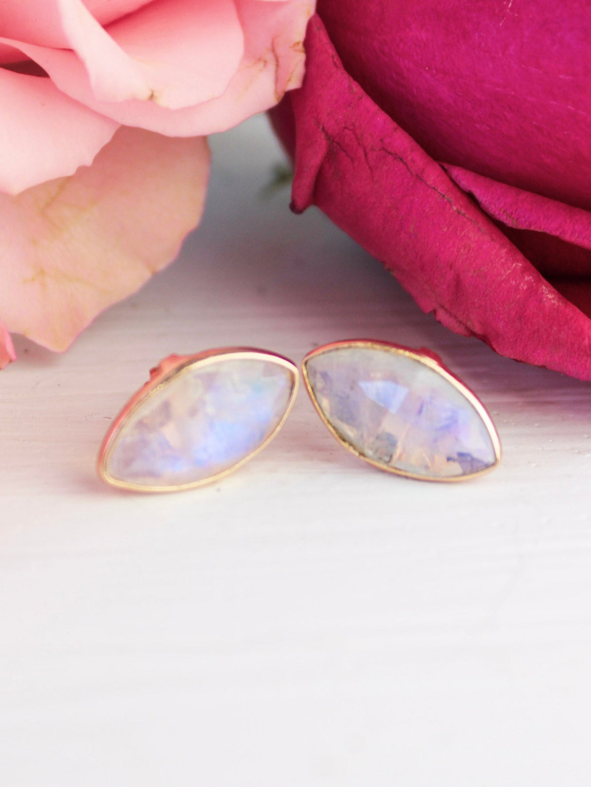 Mila Leaf Earrings - Rose Gold from Ash & Rose