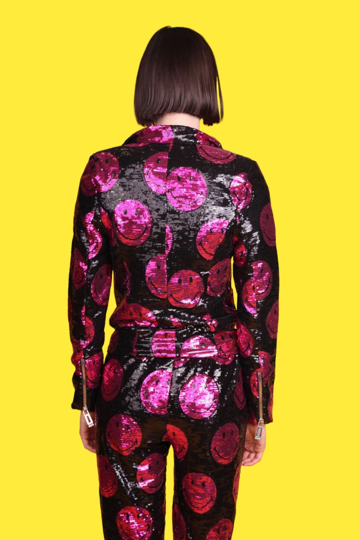 Any Old Iron x Smiley Pink Moto Jacket from Any Old Iron