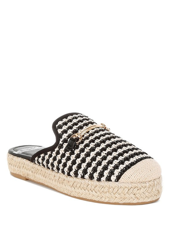 Isla Steps Raffia Slip-On Mules from Tallulah Lou