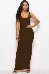Scoop Neck Wide Strap Maxi Dress from Enfance-Heureuse