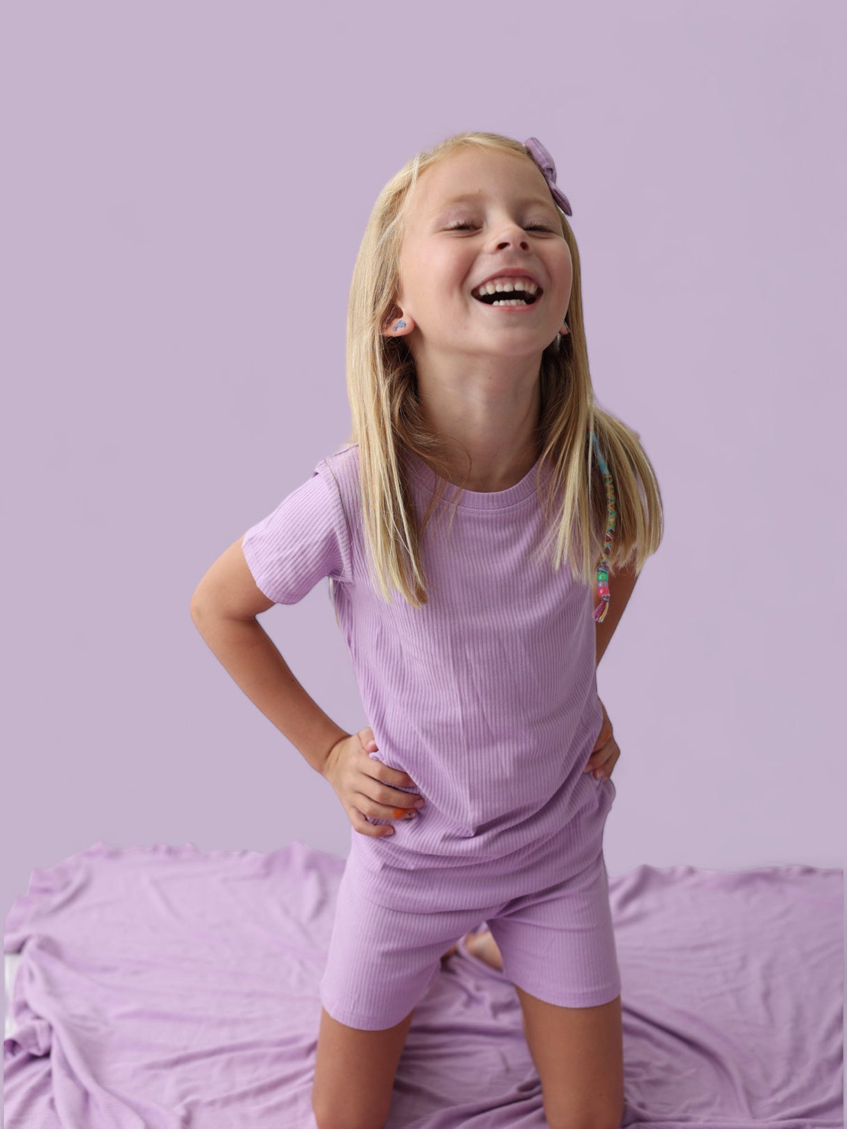 AMETHYST RIB DREAM SHORT SET from DREAM BIG LITTLE CO