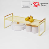 Countertop Wire Shelf - Steel + Wood - Yellow Pear from Yamazaki Home