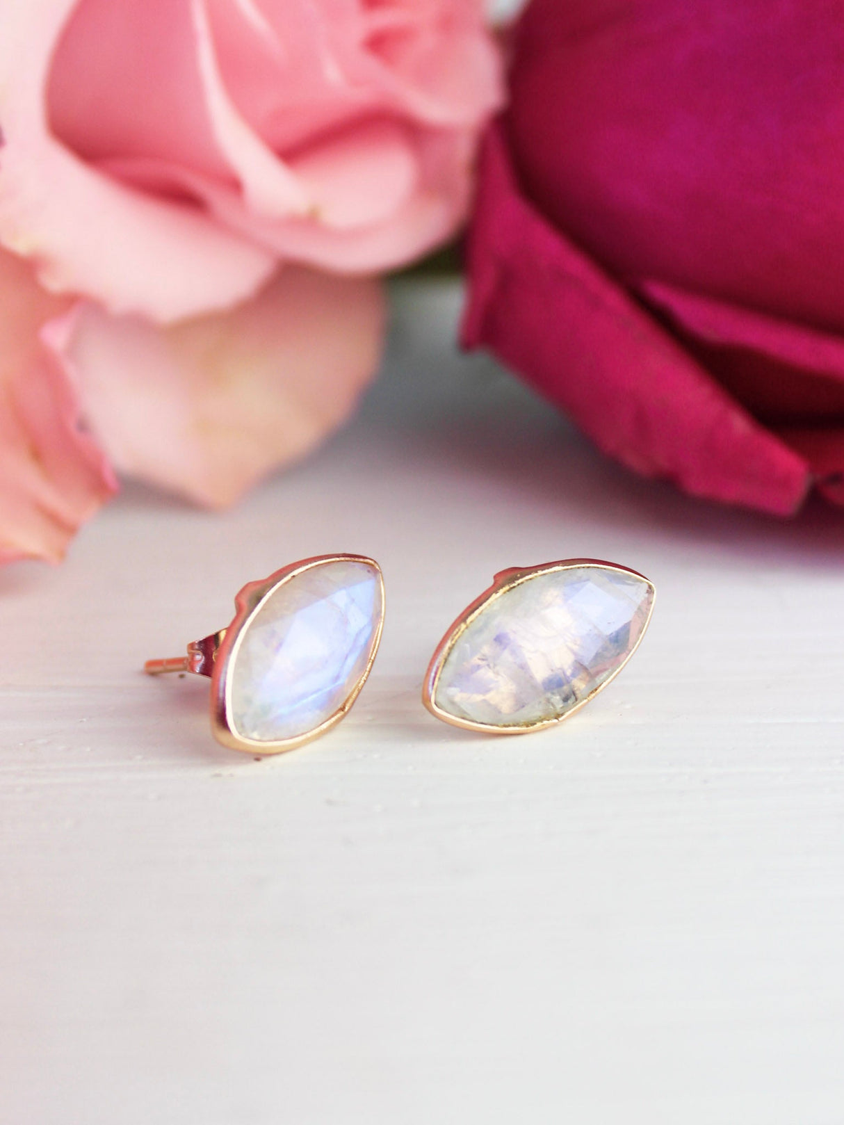 Mila Leaf Earrings - Rose Gold from Ash & Rose