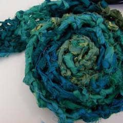 45 Minute Sari Ribbon Scarf Pattern from Darn Good Yarn