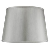 Silver 16"W x 11"H Grey Hard Back Lamp Shade From LampsUSA