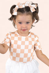 SANDY CHECKERS DREAM BOW HAIR CLIPS from DREAM BIG LITTLE CO