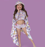 SWEET SUMMER DREAM RASH GUARD RUFFLE TWO-PIECE SWIM SUIT from DREAM BIG LITTLE CO