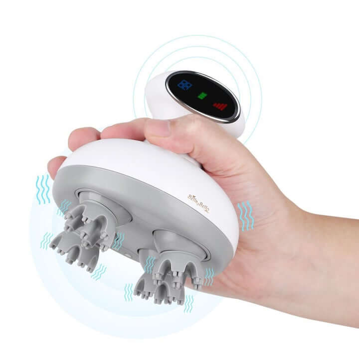 Bella2Bello Armona Electric 3D Vibrating Scalp Head & Body Massager (White) 10386 from Jupiter Gear